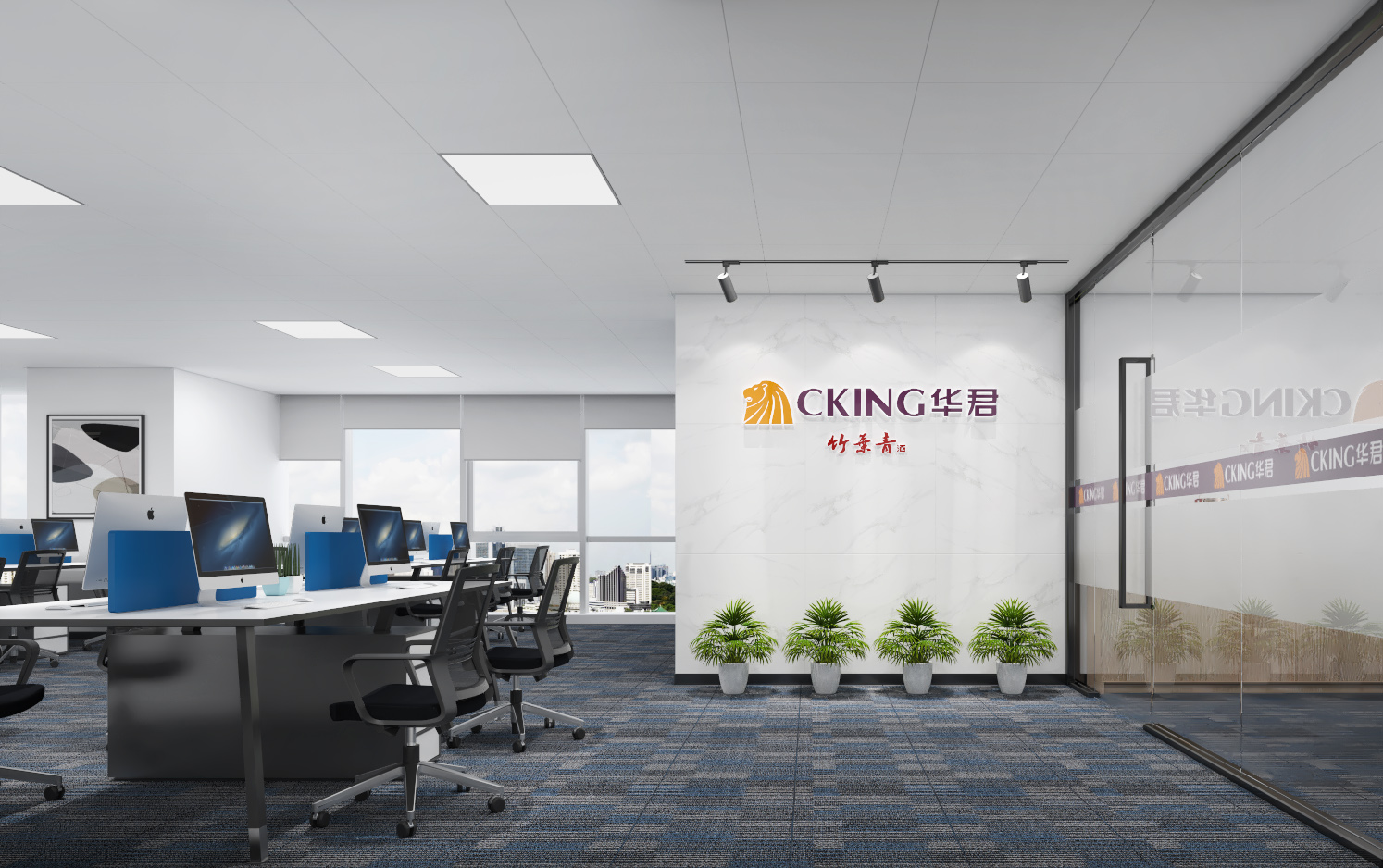 免費分享福田金融大廈辦公室設計效果參考圖-文豐裝飾公司